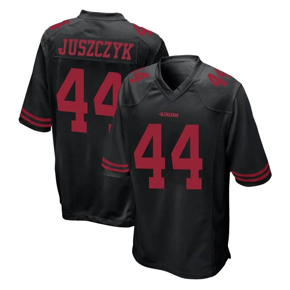 SF.49ers #44 Kyle Juszczyk Player Black Alternate Home Game STECN Stitched Jerseys