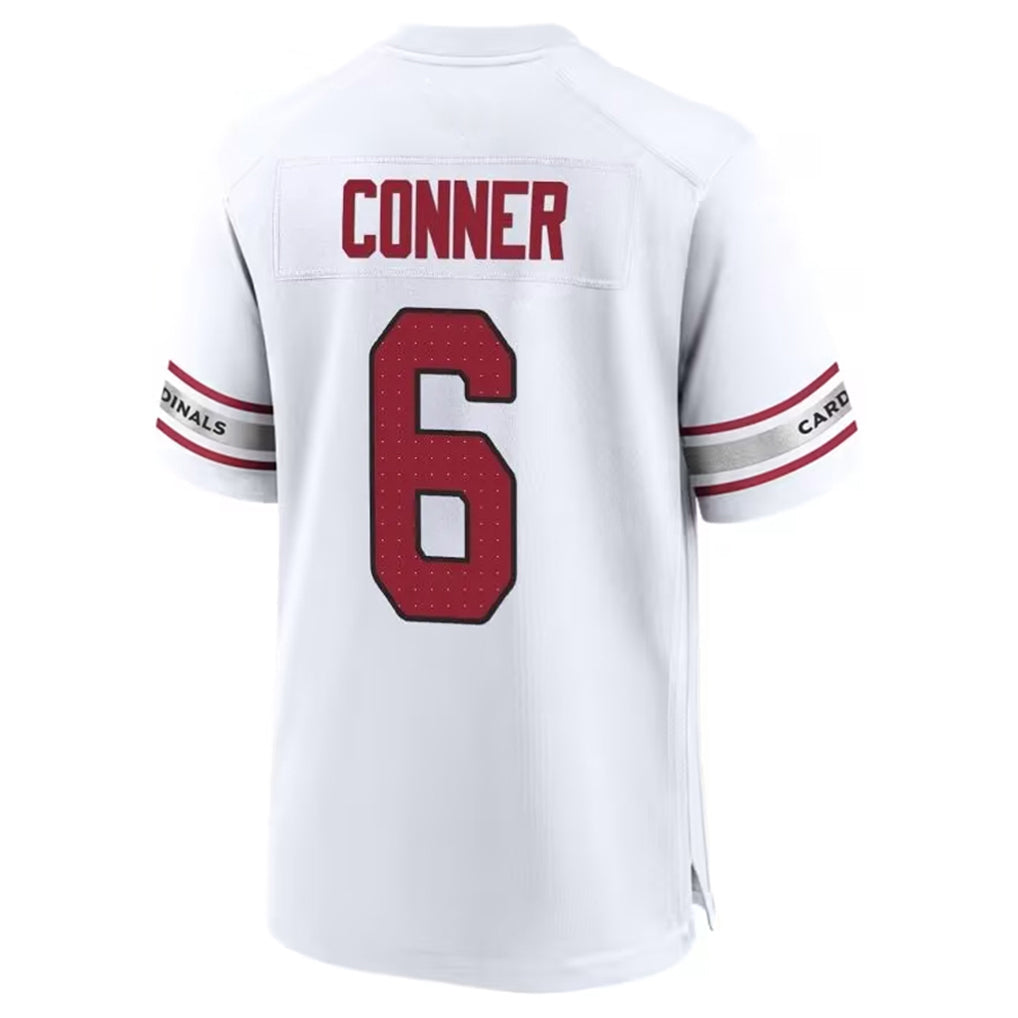 A.Cardinals #6 James Conner Player White Home Game STECN Stitched Jerseys
