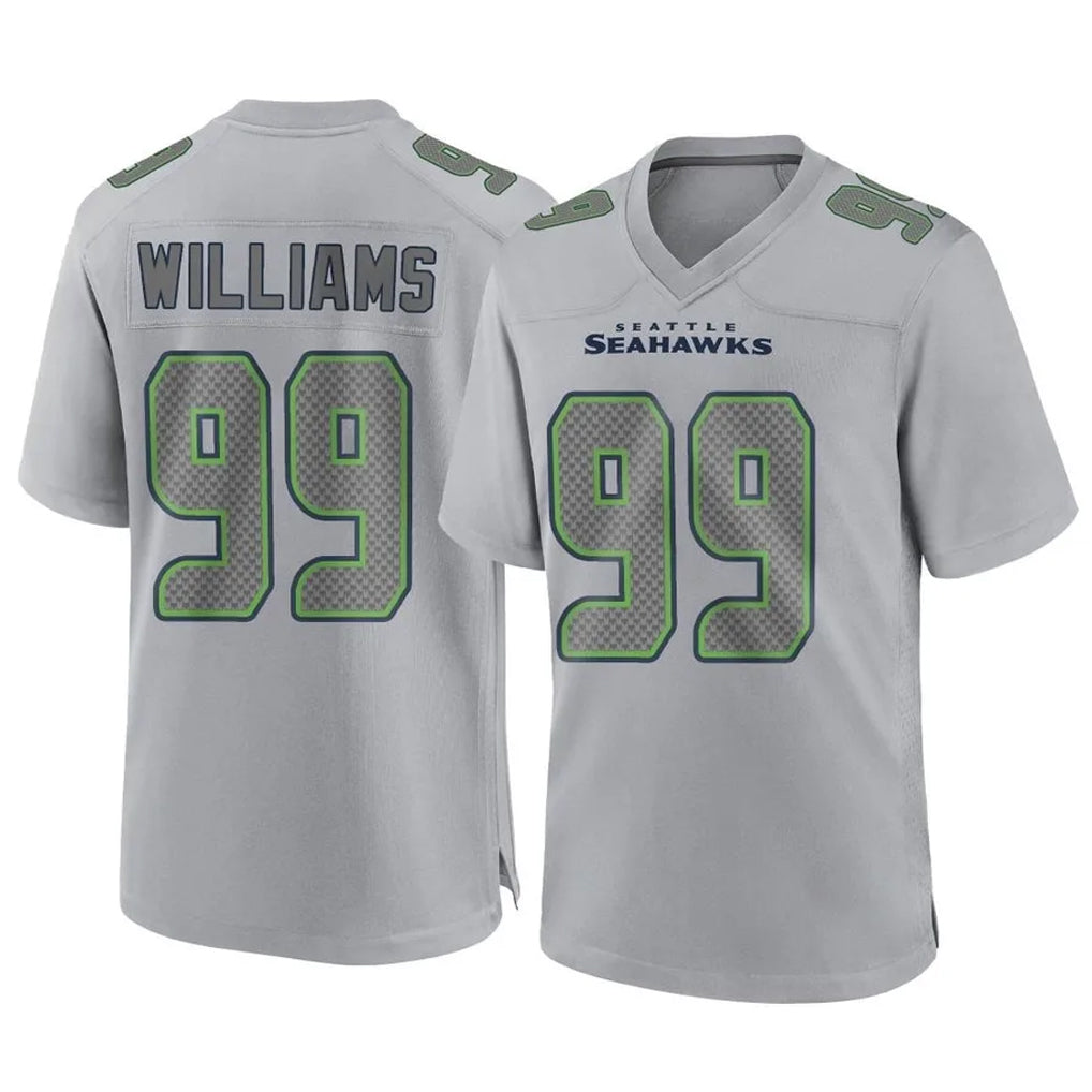 S.Seahawks #99 Leonard Williams Player Gray Atmosphere Fashion Home Game STECN Stitched Jerseys