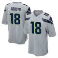 S.Seahawks #18 Elijah Arroyo Player Gray Home Game STECN Stitched Jerseys