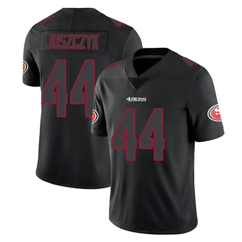 SF.49ers #44 Kyle Juszczyk Player Black Impact Limited Home Game STECN Stitched Jerseys