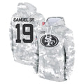 SF.49ers #19 Deebo Samuel Sr. Player Arctic Camo Limited Salute to Service Pullover Hoodies Game STECN Stitched Jerseys