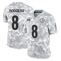 P.Steelers #8 Aaron Rodgers Player Arctic Camo Limited Salute To Service Home Game STECN Stitched Jerseys