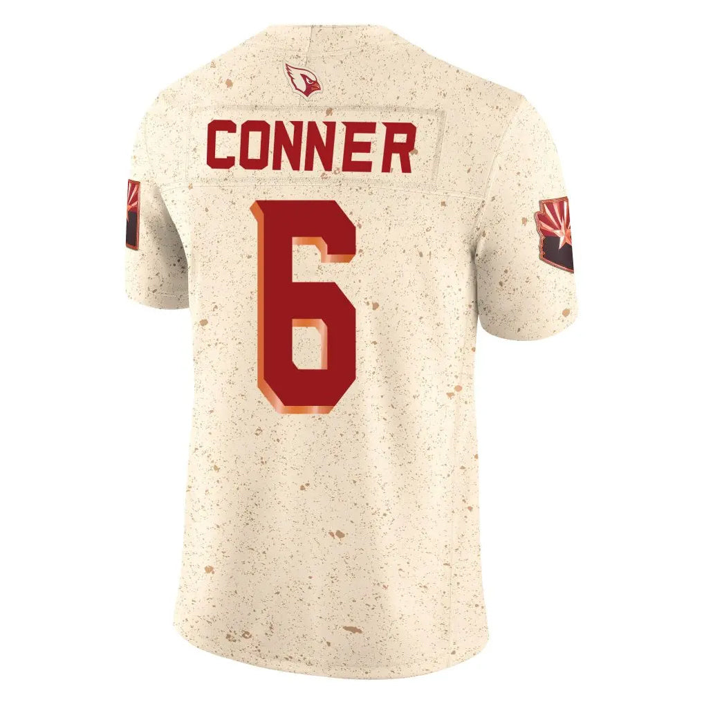A.Cardinals #6 James Conner Player Cream Rivalries Collection Vapor Limited Home Game STECN Stitched Jerseys