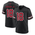 A.Cardinals #18 Marvin Harrison Jr. Player Black Alternate Game STECN Stitched Jerseys