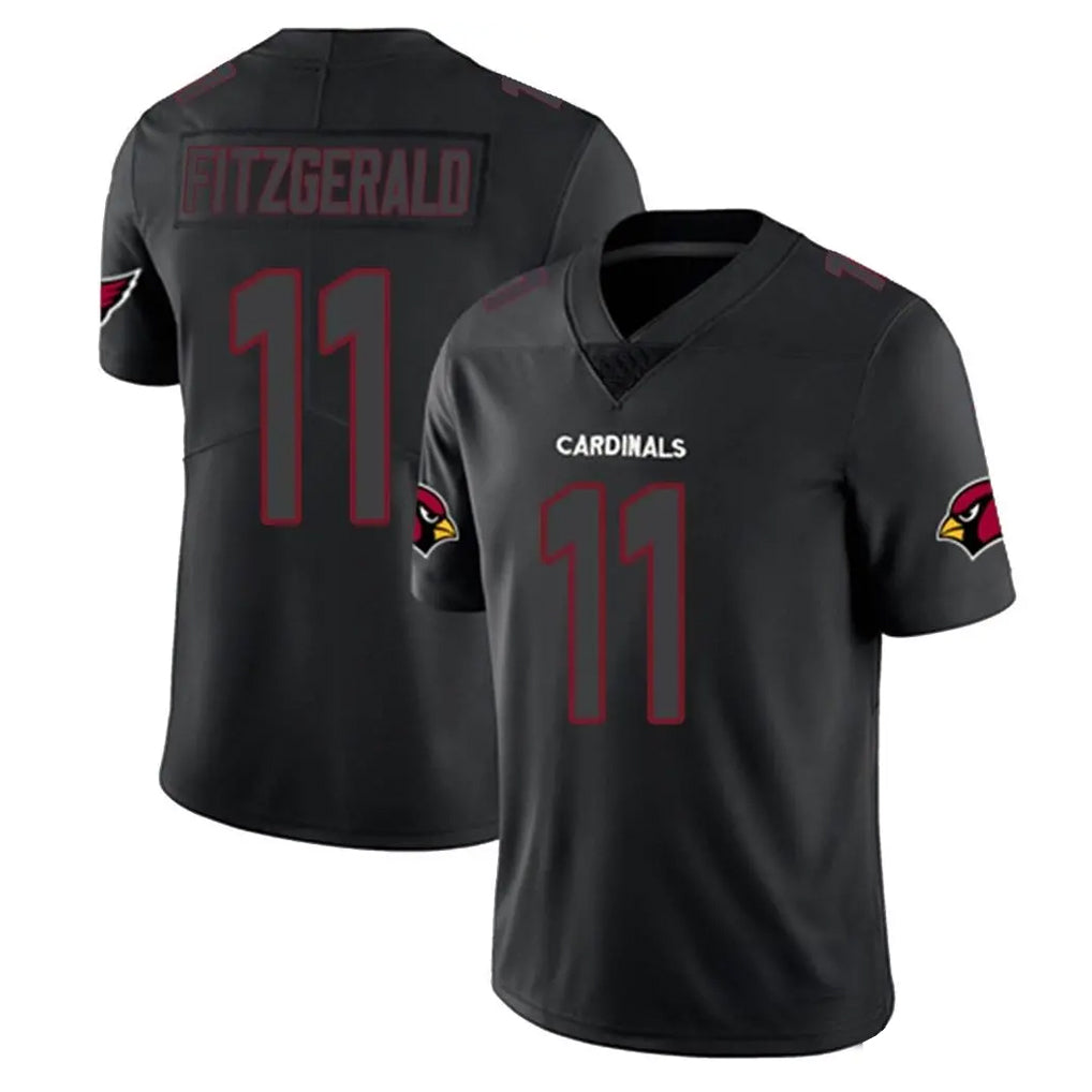 A.Cardinals #11 Larry Fitzgerald Player Black Impact Limited Home Game STECN Stitched Jerseys