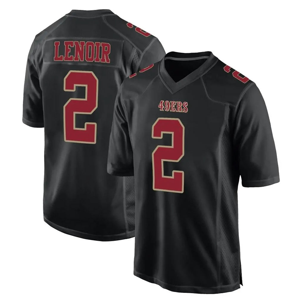 SF.49ers #2 Deommodore Lenoir Player Black Fashion Home Game STECN Stitched Jerseys