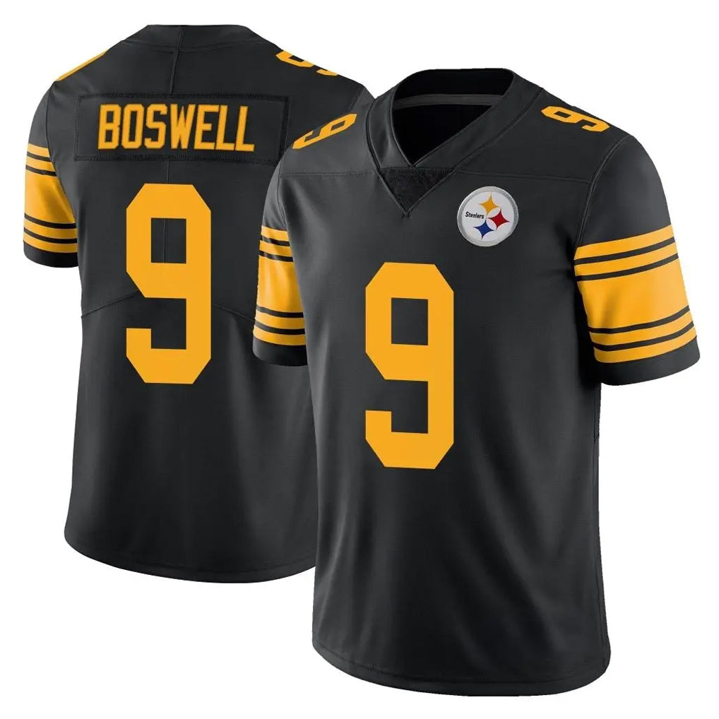 P.Steelers #9 Chris Boswell Player Black Limited Color Rush Home Game STECN Stitched Jerseys