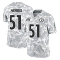 P.Steelers #51 Nick Herbig Player Arctic Camo Limited Salute To Service Home Game STECN Stitched Jerseys