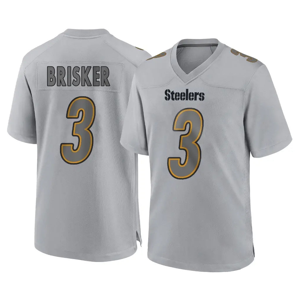 P.Steelers #3 Jaquan Brisker Player Gray Atmosphere Fashion Home Game STECN Stitched Jerseys