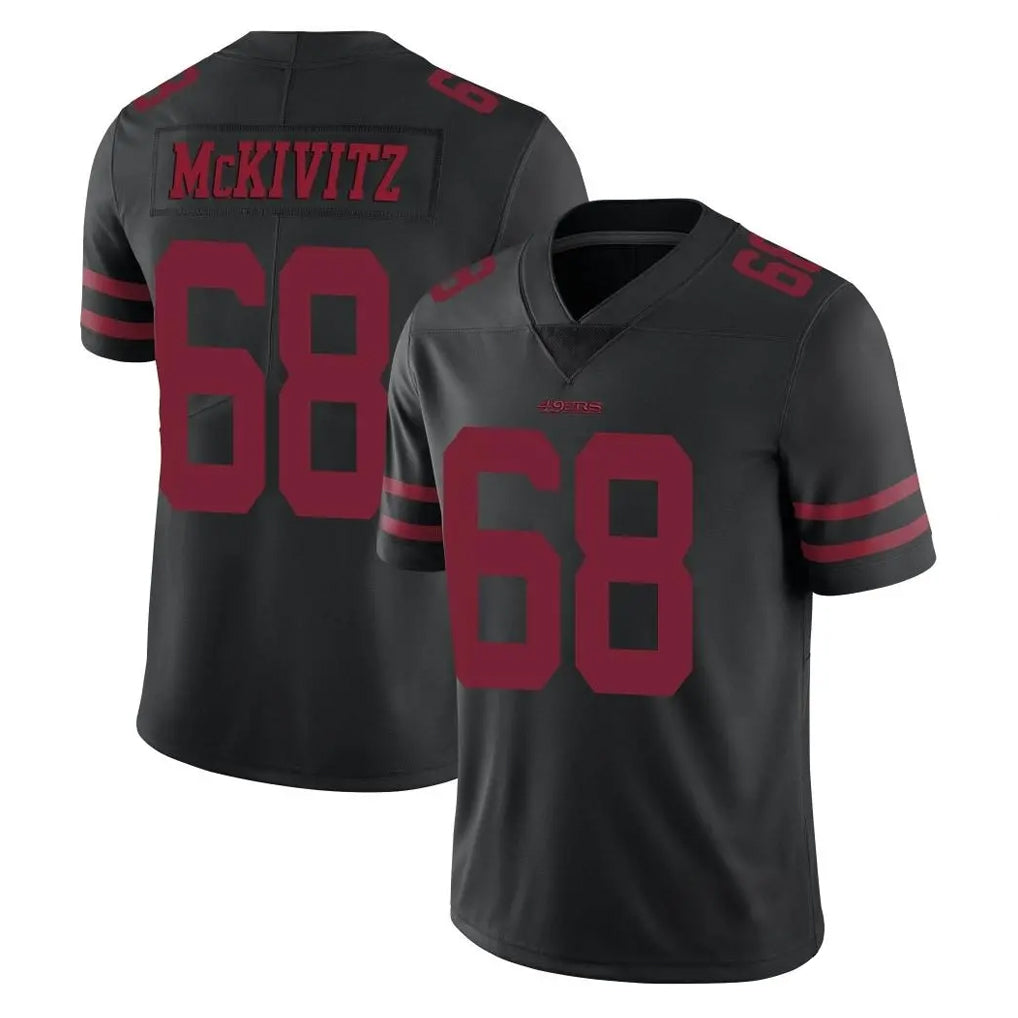 SF.49ers #68 Colton McKivitz Player Black Alternate Limited Vapor Untouchable Home Game STECN Stitched Jerseys