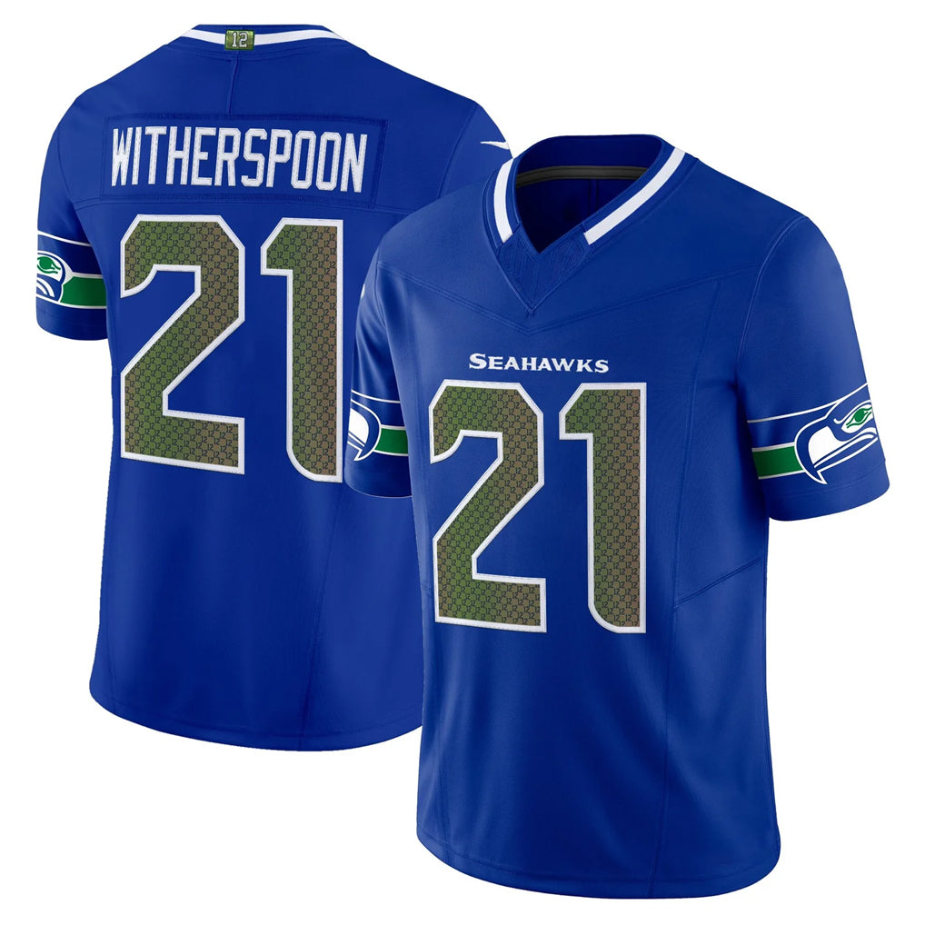 S.Seahawks #21 Devon Witherspoon Player Royal Rivalries Vapor Limited Home Game STECN Stitched Jerseys