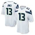 S.Seahawks #13 Ernest Jones IV Player White Home Game STECN Stitched Jerseys
