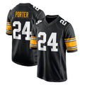 P.Steelers #24 Joey Porter Jr. Player Black Home Game STECN Stitched Jerseys