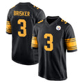 P.Steelers #3 Jaquan Brisker Player Black Color Rush Home Game STECN Stitched Jerseys