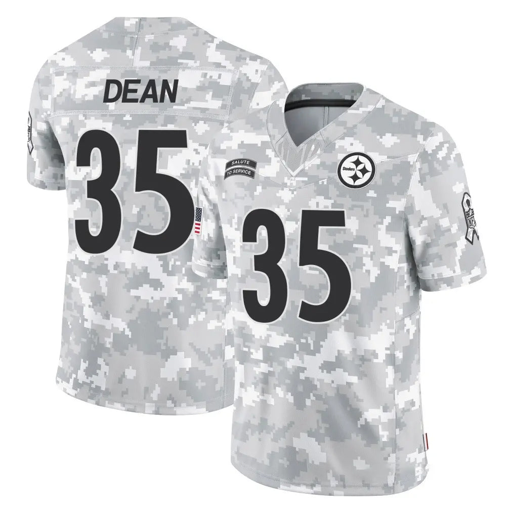 P.Steelers #35 Jamel Dean Player Arctic Camo Limited Salute To Service Home Game STECN Stitched Jerseys