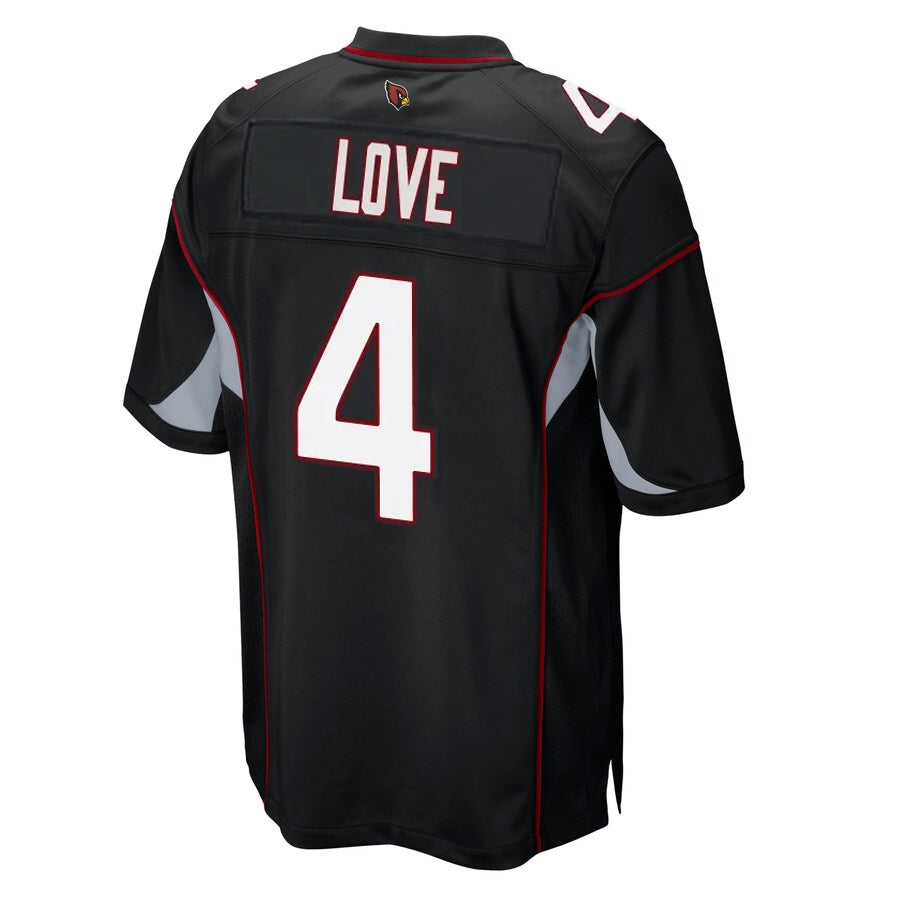 A.Cardinals #4 Jeremiyah Love Player Black Alternate Game STECN Stitched Jerseys