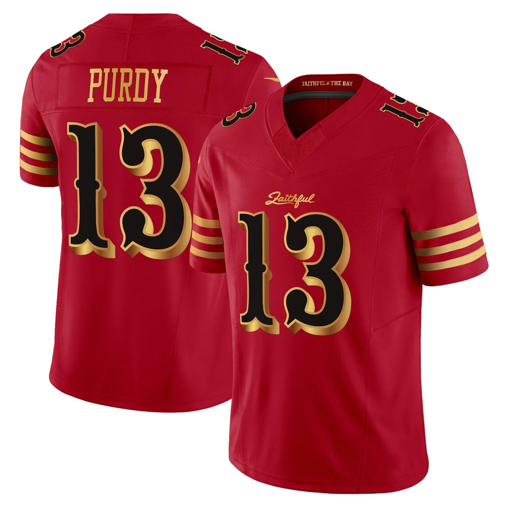SF.49ers #13 Brock Purdy Player Red Rivalries Vapor Limited Home Game STECN Stitched Jerseys