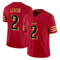 SF.49ers #2 Deommodore Lenoir Player Red Rivalries Vapor Limited Home Game STECN Stitched Jerseys