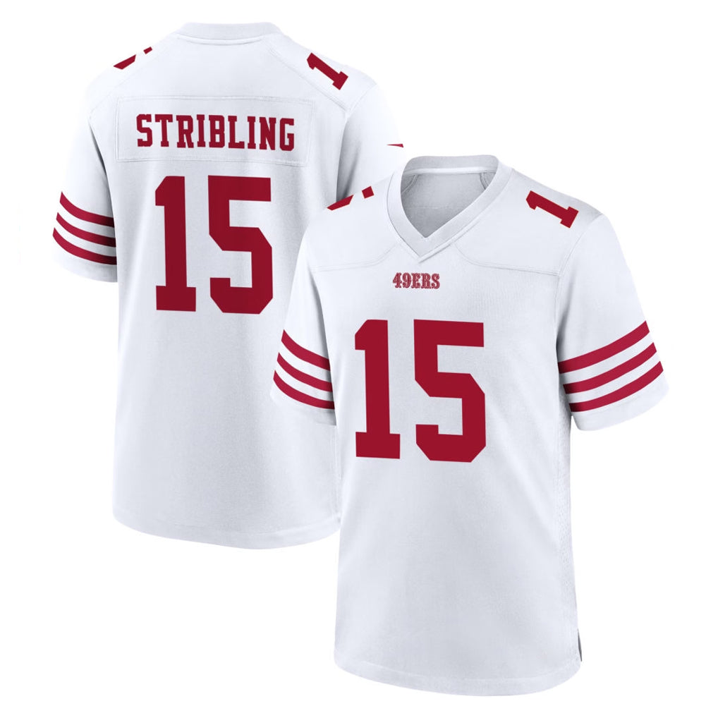 SF.49ers #15 De'Zhaun Stribling Player White Game Home STECN Stitched Jerseys