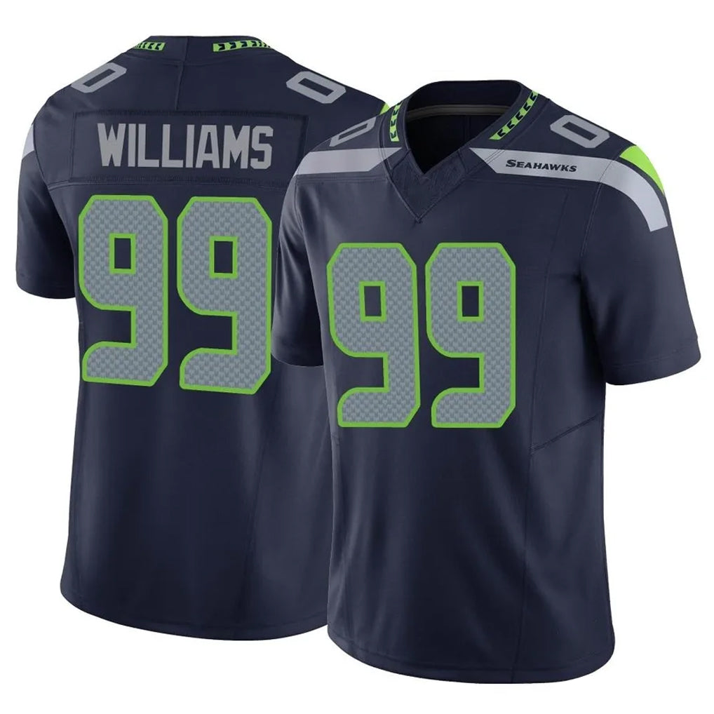 S.Seahawks #99 Leonard Williams Player Navy Limited Vapor F.U.S.E. Home Game STECN Stitched Jerseys