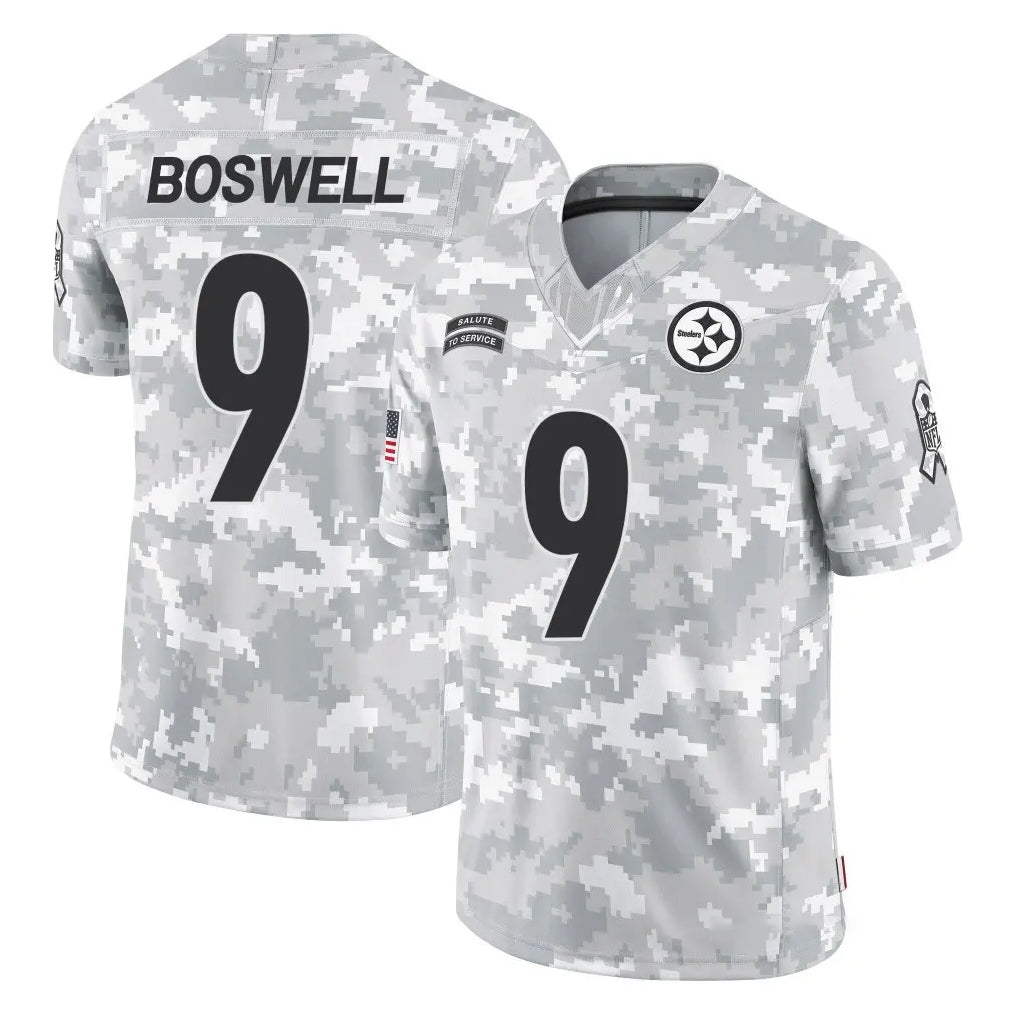 P.Steelers #9 Chris Boswell Player Arctic Camo Limited Salute To Service Home Game STECN Stitched Jerseys