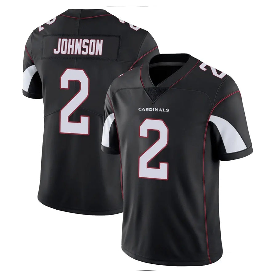 A.Cardinals #2 Will Johnson Player Black Vapor Limited Home Game STECN Stitched Jerseys
