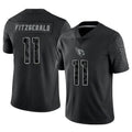 A.Cardinals #11 Larry Fitzgerald Player Black RFLCTV Limited STECN Stitched Jerseys