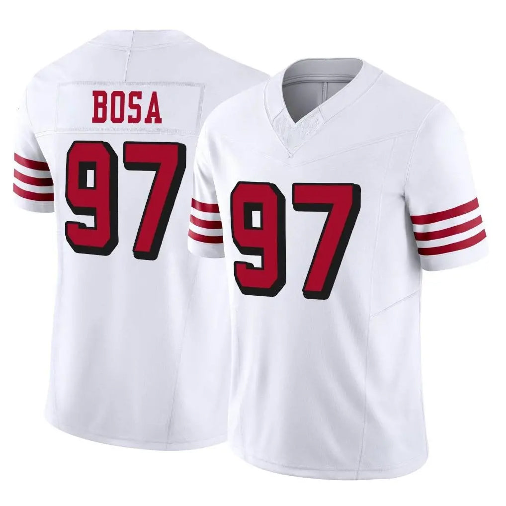 SF.49ers #97 Nick Bosa Player White Limited Alternate Vapor F.U.S.E. Home Game STECN Stitched Jerseys