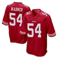 SF.49ers #54 Fred Warner Player Red Home Game STECN Stitched Jerseys