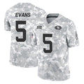 SF.49ers #5 Mike Evans Player Arctic Camo Limited Salute To Service Home Game STECN Stitched Jerseys