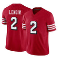 SF.49ers #2 Deommodore Lenoir Player Red Limited Alternate Vapor F.U.S.E. Home Game STECN Stitched Jerseys
