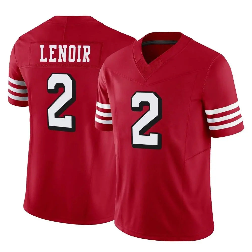 SF.49ers #2 Deommodore Lenoir Player Red Limited Alternate Vapor F.U.S.E. Home Game STECN Stitched Jerseys