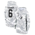 A.Cardinals #6 James Conner Player Camo Salute to Service Hoodies STECN Stitched Jerseys
