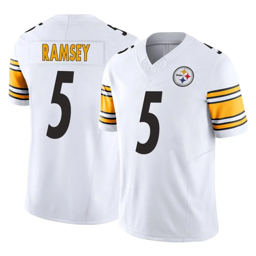 P.Steelers #5 Jalen Ramsey Player White Limited Vapor F.U.S.E. Home Game STECN Stitched Jerseys