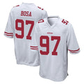 SF.49ers #97 Nick Bosa Player White Home Game STECN Stitched Jerseys