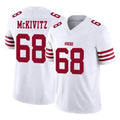 SF.49ers #68 Colton McKivitz Player White Limited Vapor F.U.S.E. Home Game STECN Stitched Jerseys