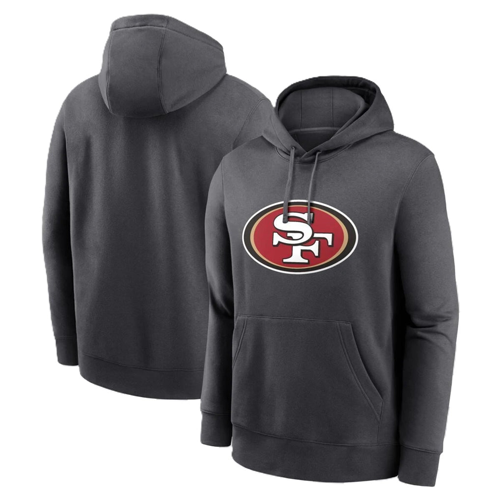 SF.49ers ## 49ers Blank Player Gray Pullover Hoodies Home Game STECN Stitched Jerseys