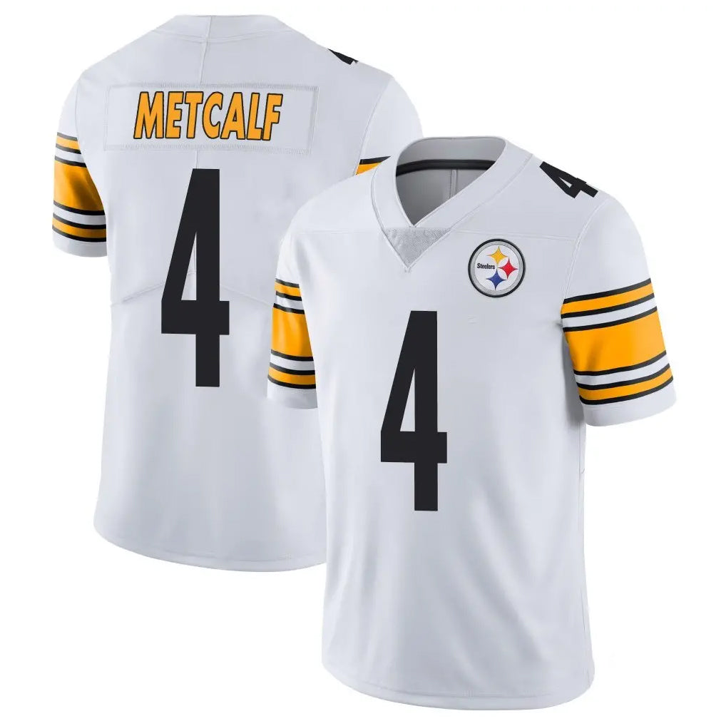 P.Steelers #4 DK Metcalf Player White Limited Vapor Untouchable Home Game STECN Stitched Jerseys