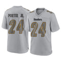 P.Steelers #24 Joey Porter Jr. Player Gray Atmosphere Fashion Home Game STECN Stitched Jerseys