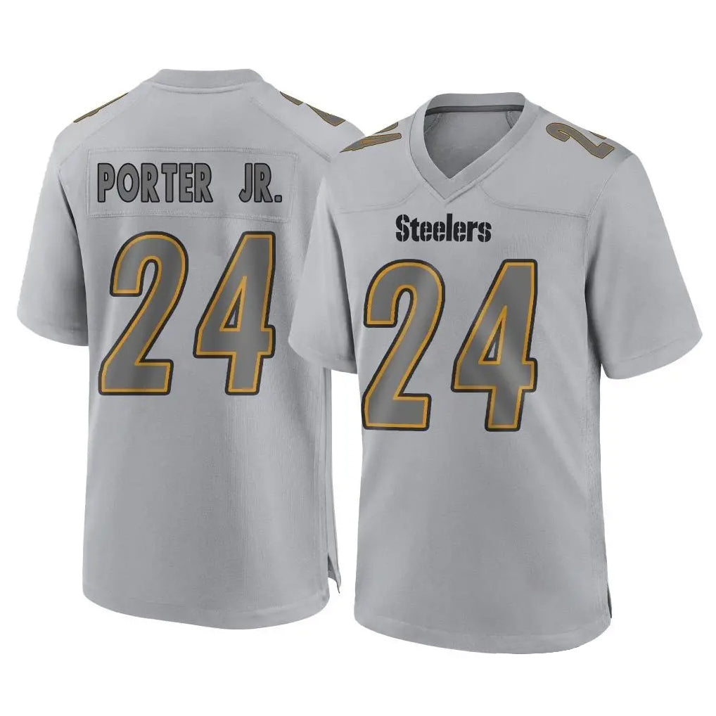 P.Steelers #24 Joey Porter Jr. Player Gray Atmosphere Fashion Home Game STECN Stitched Jerseys