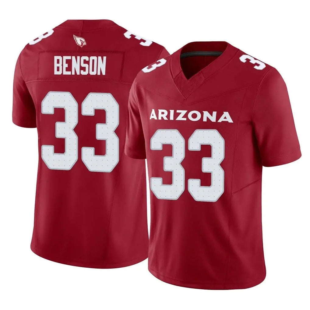 A.Cardinals #33 Trey Benson Player Cardinal Vapor F.U.S.E. Limited Home Game STECN Stitched Jerseys