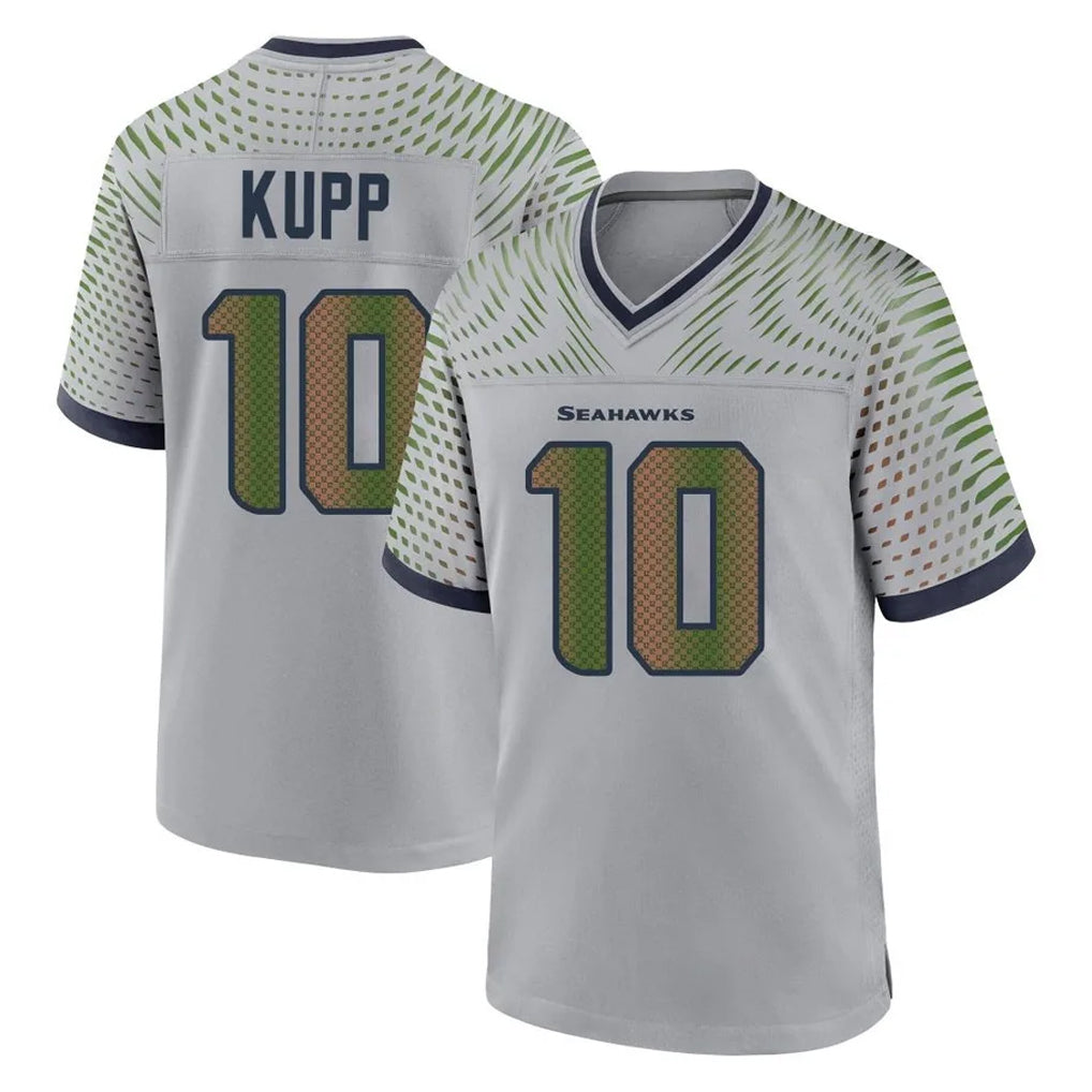 S.Seahawks #10 Cooper Kupp Player Grey 2025 Rivalries Collection Home Game STECN Stitched Jerseys