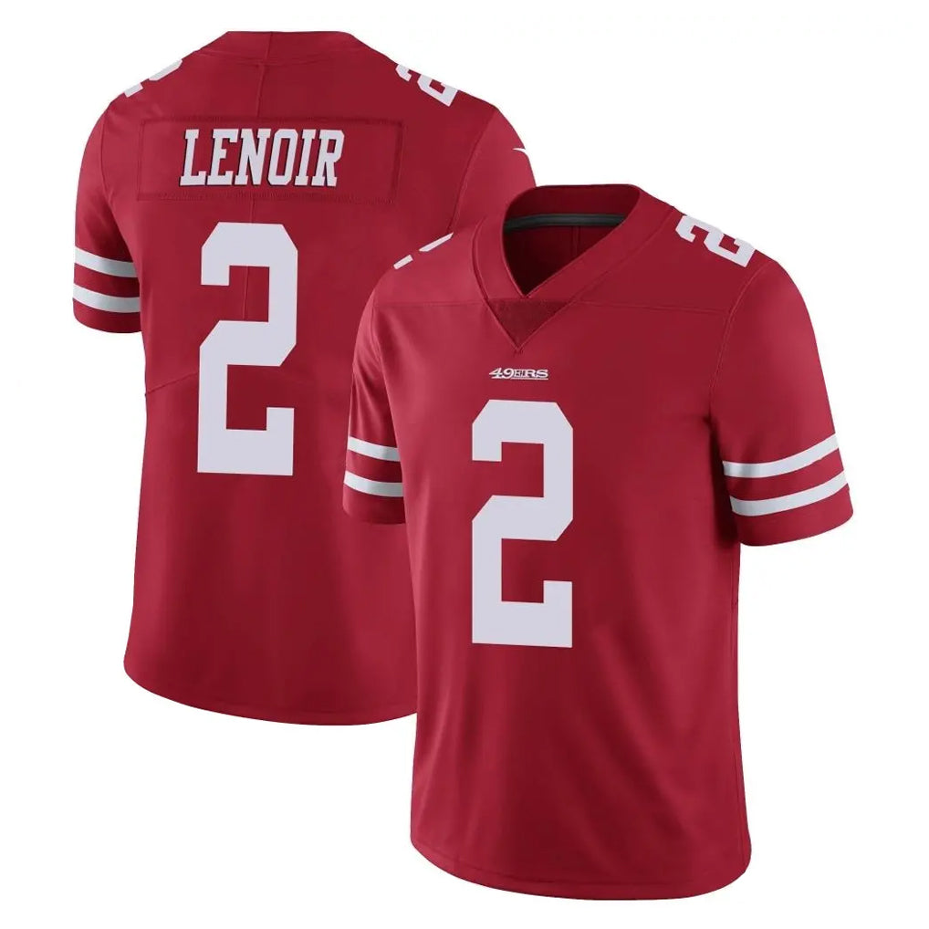 SF.49ers #2 Deommodore Lenoir Player Red Limited Vapor Untouchable Home Game STECN Stitched Jerseys