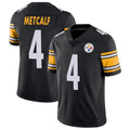 P.Steelers #4 DK Metcalf Player Black Limited Vapor Untouchable Home Game STECN Stitched Jerseys