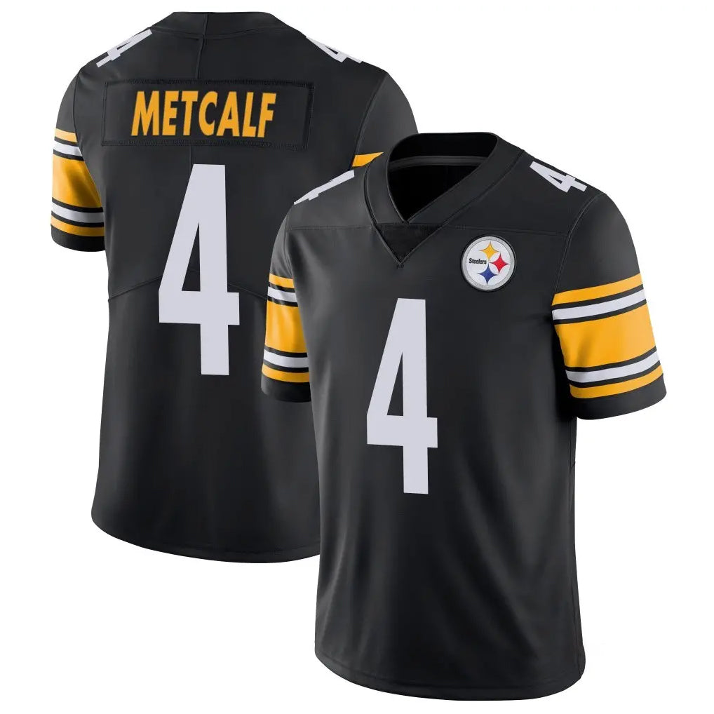 P.Steelers #4 DK Metcalf Player Black Limited Vapor Untouchable Home Game STECN Stitched Jerseys