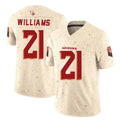 A.Cardinals #21 Garrett Williams Player Cream Rivalries Collection Vapor Limited Home Game STECN Stitched Jerseys
