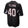 A.Cardinals #40 Pat Tillman Player Black Alternate Game STECN Stitched Jerseys