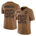 SF.49ers #92 Osa Odighizuwa Player Brown Limited Salute To Service Home Game STECN Stitched Jerseys