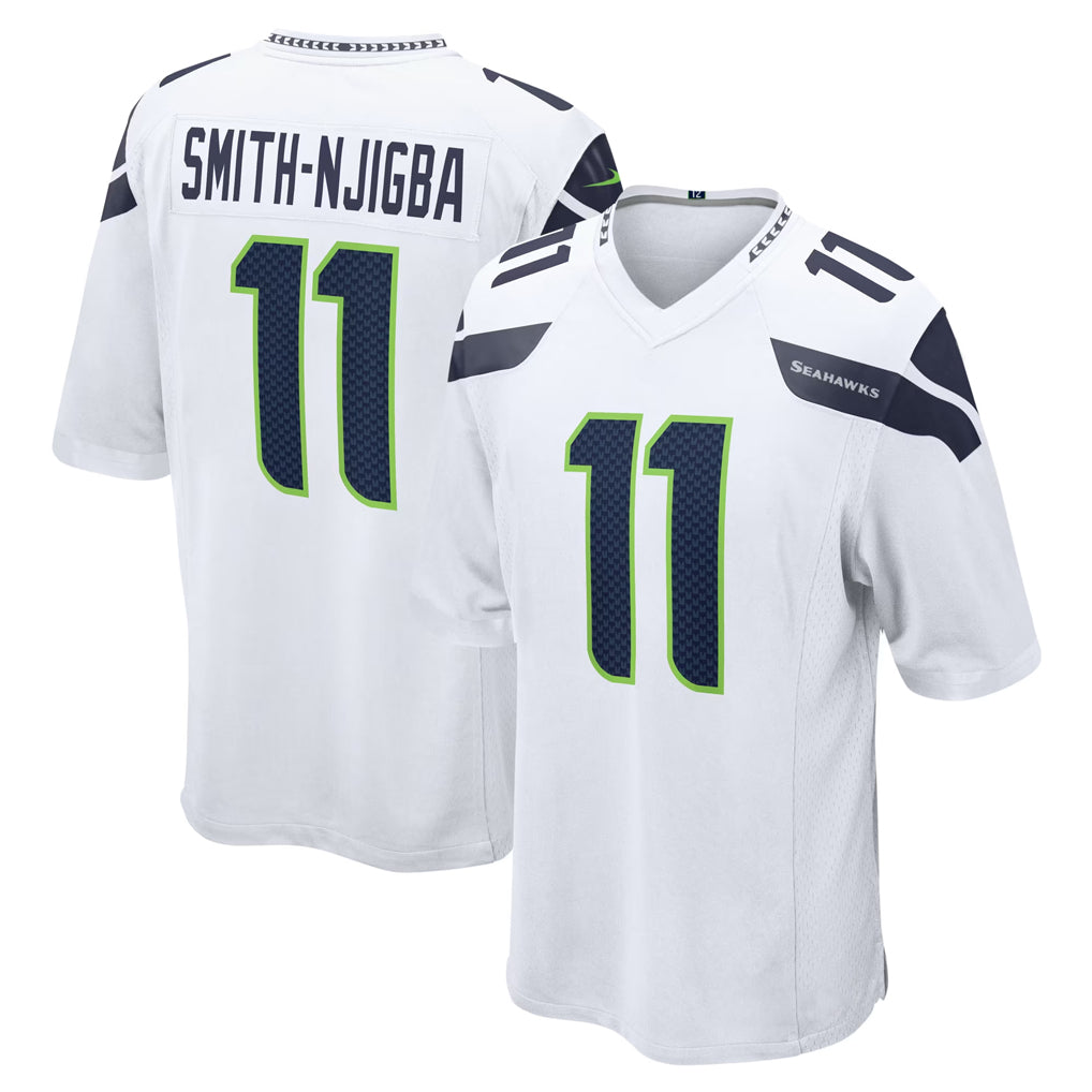S.Seahawks #11 Jaxon Smith-Njigba Player White Home Game STECN Stitched Jerseys